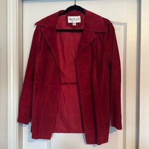 Ladies’ suede, leather shell jacket size large